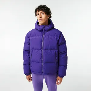 Мужская стеганая водоотталкивающая короткая куртка Lacoste, фиолетовый, арт. BH3522