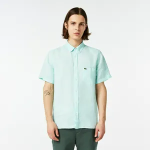 Мужская льняная рубашка Lacoste, голубой, арт. CH5699