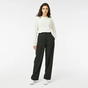 Женские брюки Lacoste из смеси шерсти и вискозы, серый, арт. HF2406