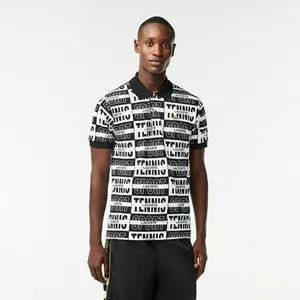 Мужское поло Lacoste L.12.12 с принтом, белый, арт. PH2057