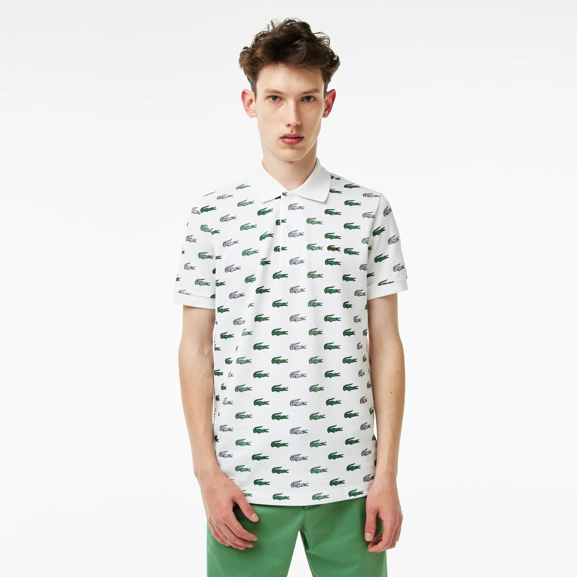 Мужское поло Lacoste Slim Fit, белый, арт. PH0334