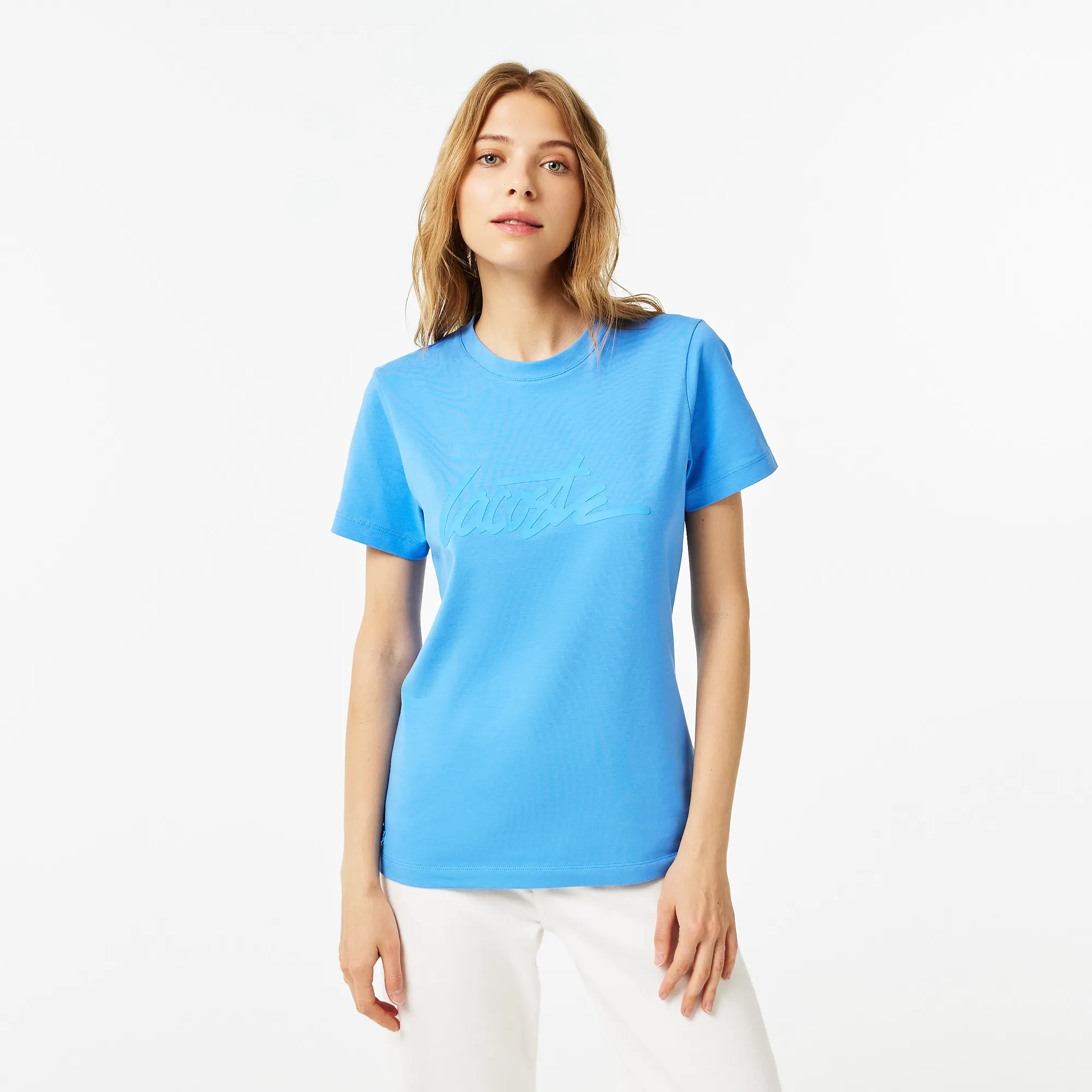 Женская футболка Lacoste Slim Fit, голубой, арт. TF0238