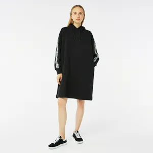 Хлопковое платье Lacoste Loose Fit, черный, арт. EF2413