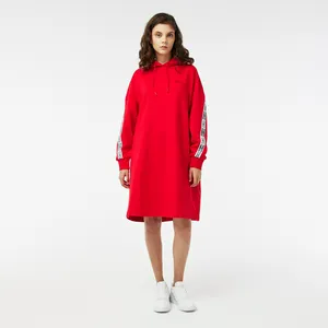 Хлопковое платье Lacoste Loose Fit, красный, арт. EF2413