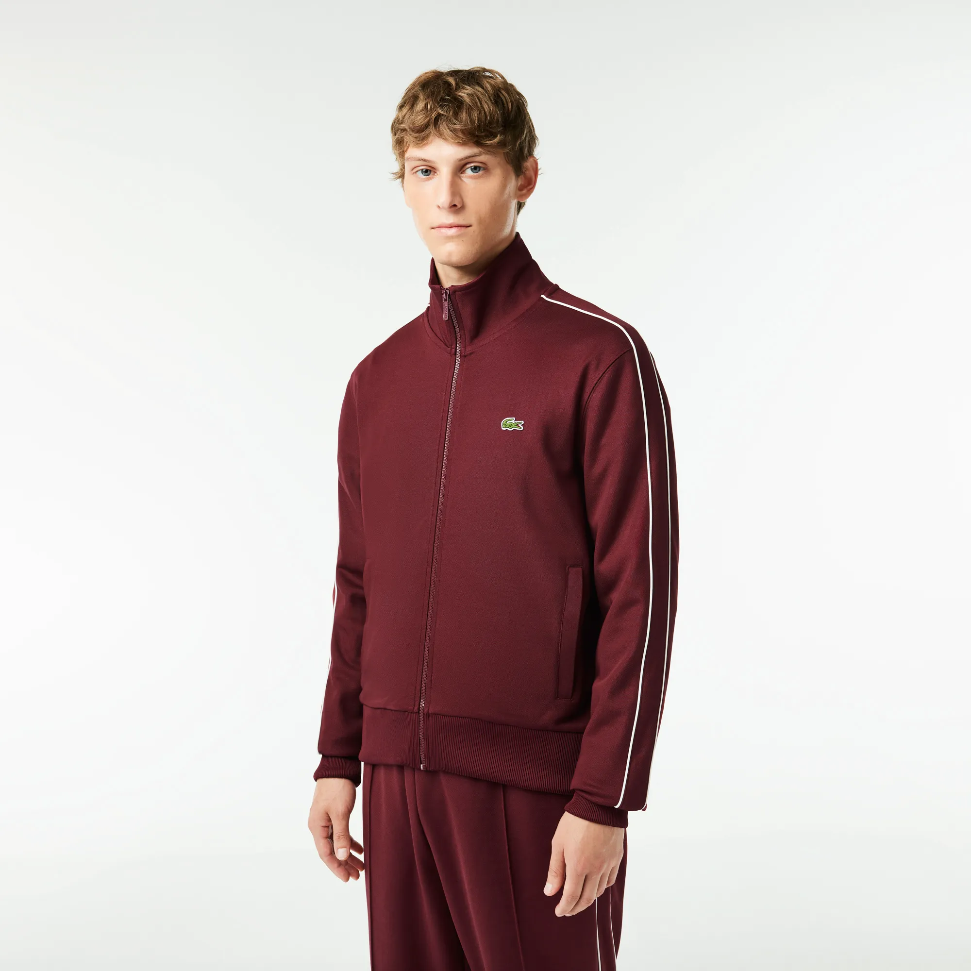 Мужская толстовка Lacoste на молнии, красный, арт. SH1457