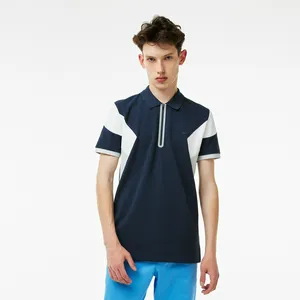 Мужское поло Lacoste Regular Fit на молнии, синий, арт. PH0314