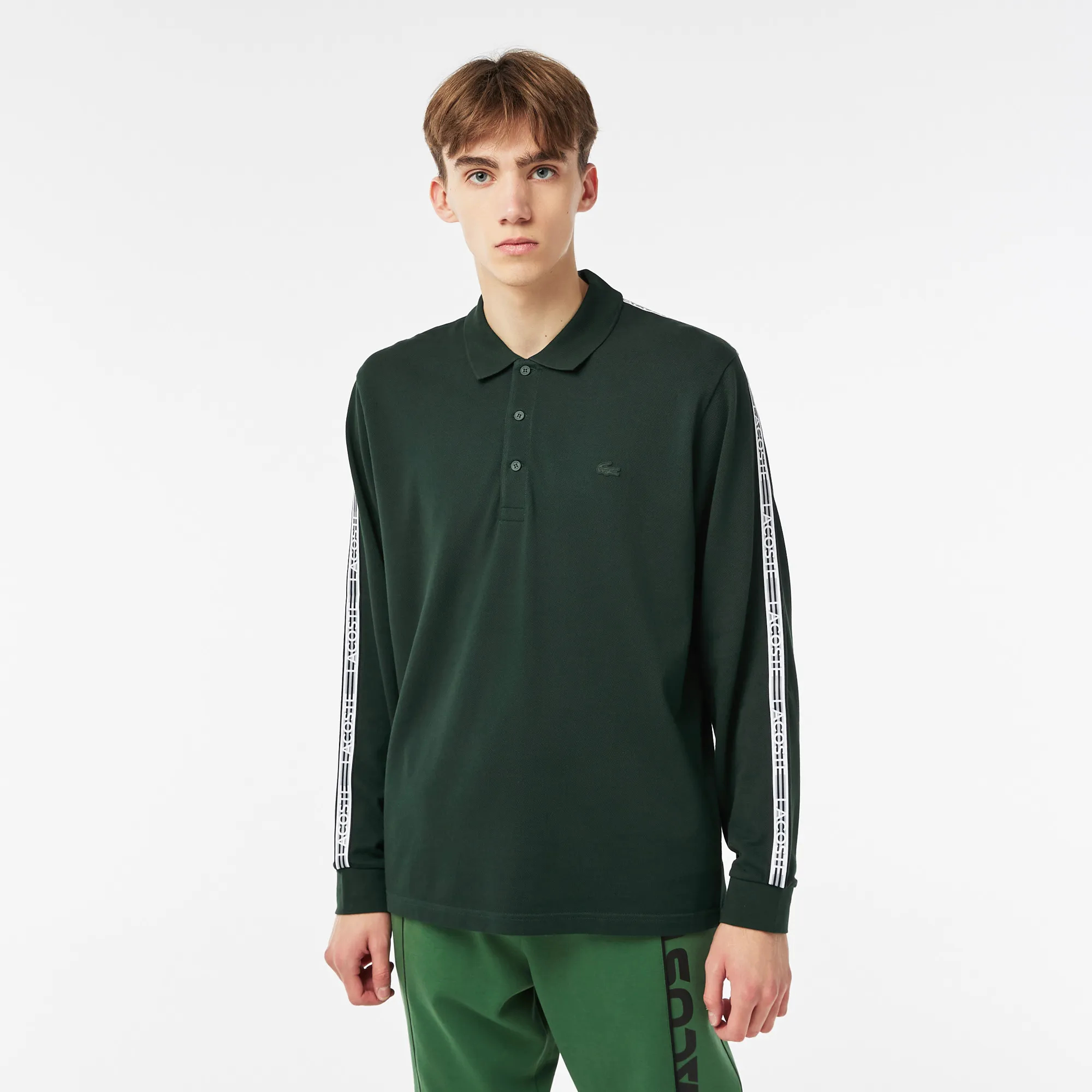 Мужское поло Lacoste из хлопка, зеленый, арт. PH2405