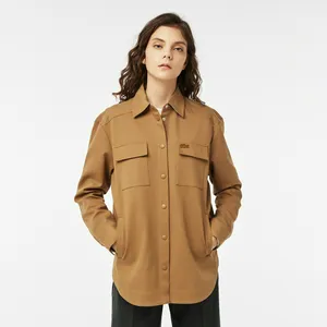 Женская рубашка Lacoste из смеси хлопка, коричневый, арт. CF2401