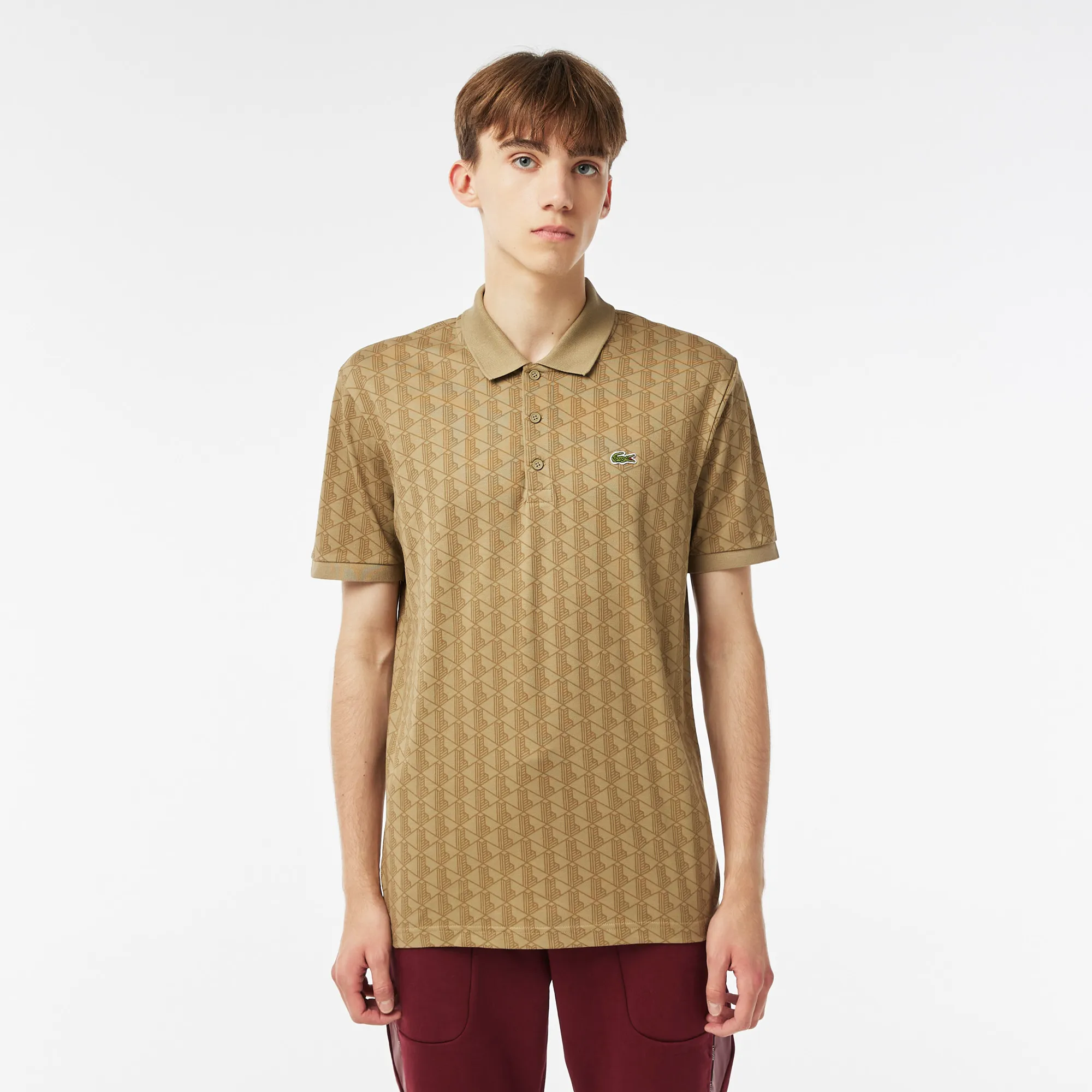Мужское поло Lacoste Slim Fit, бежевый, арт. PH2410