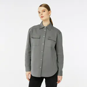 Женская рубашка Lacoste из смеси хлопка, серый, арт. CF2401