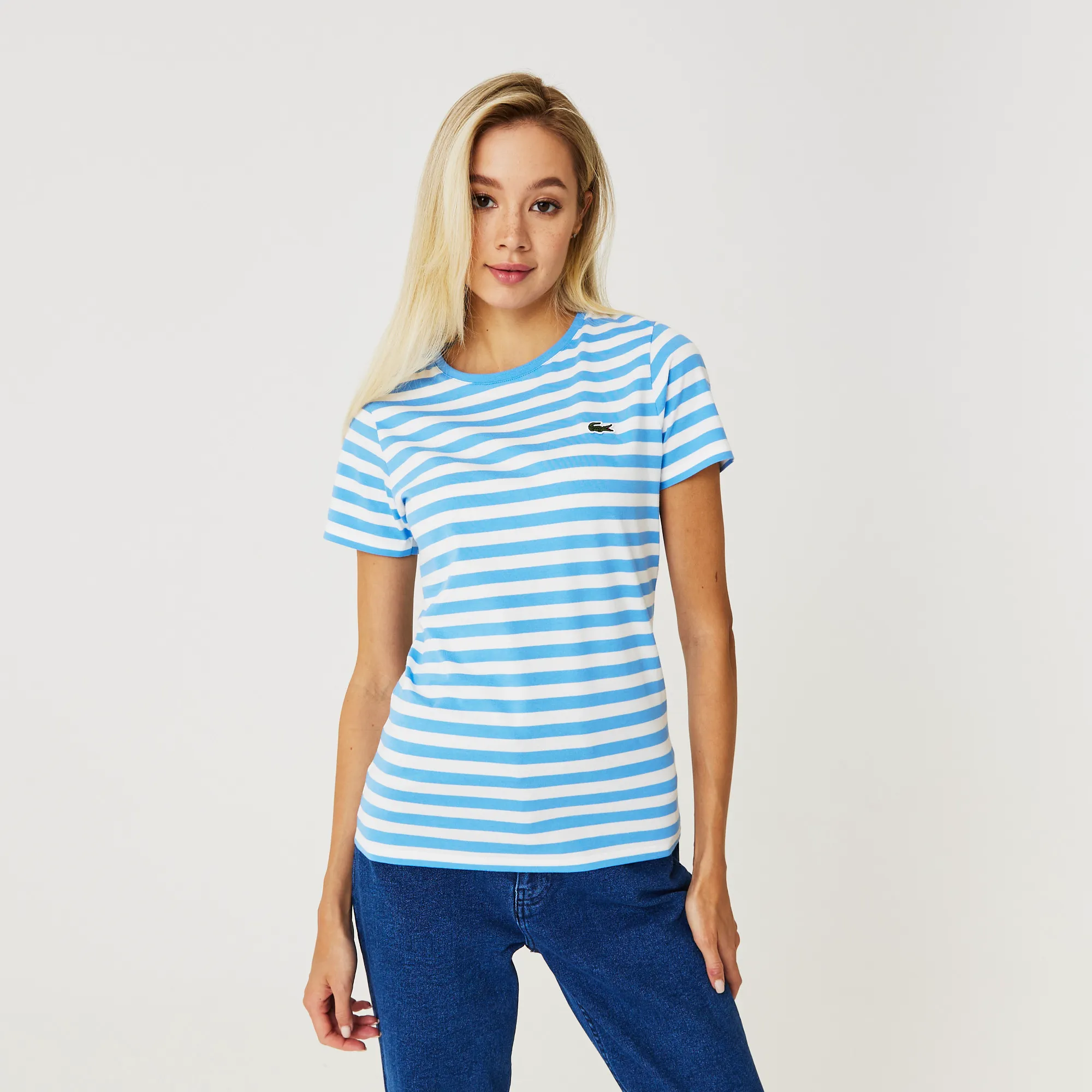 Женская футболка Lacoste Slim Fit, голубой, арт. TF0322