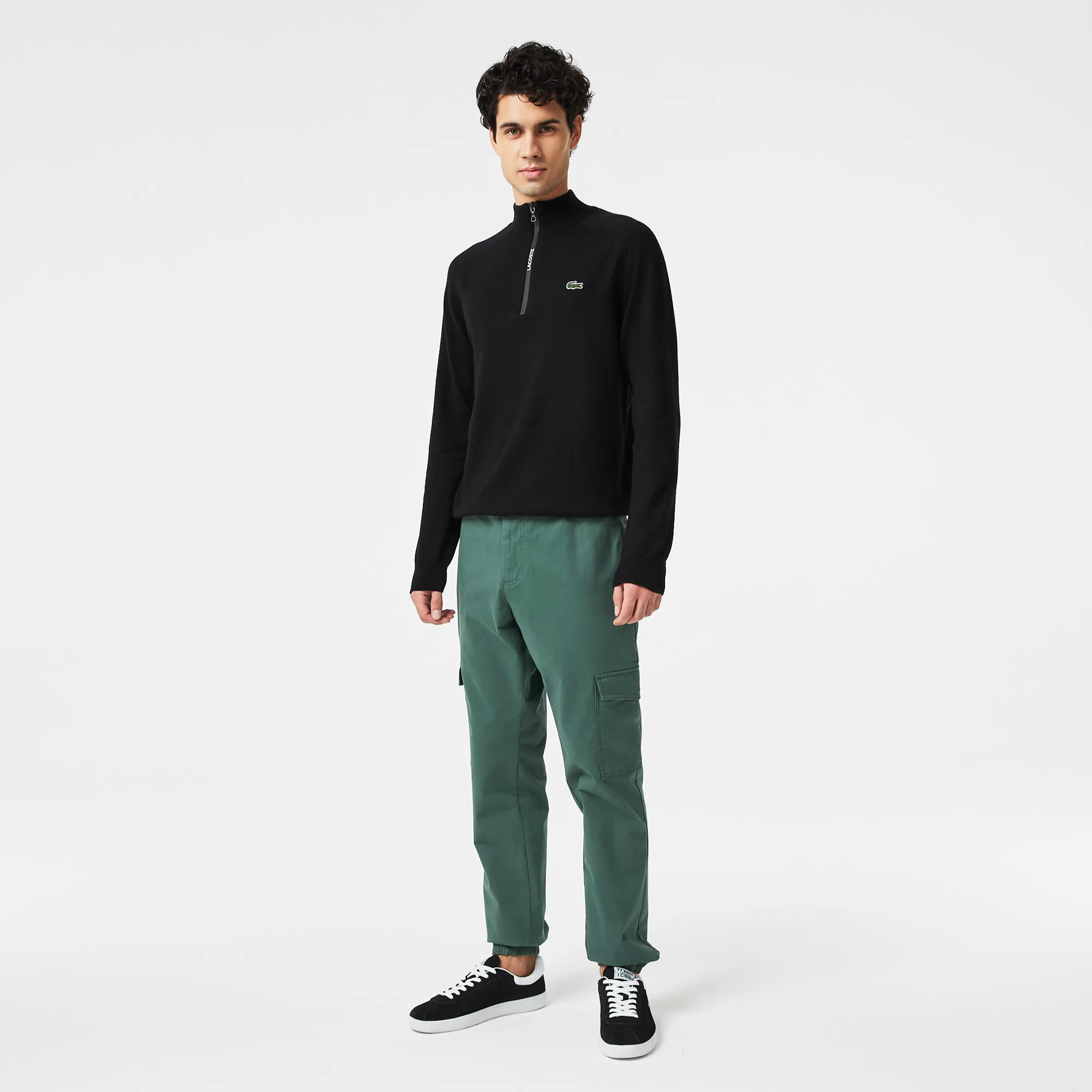 Мужские брюки Lacoste Jogger Fit с боковыми карманами, зеленый, арт. HH2429