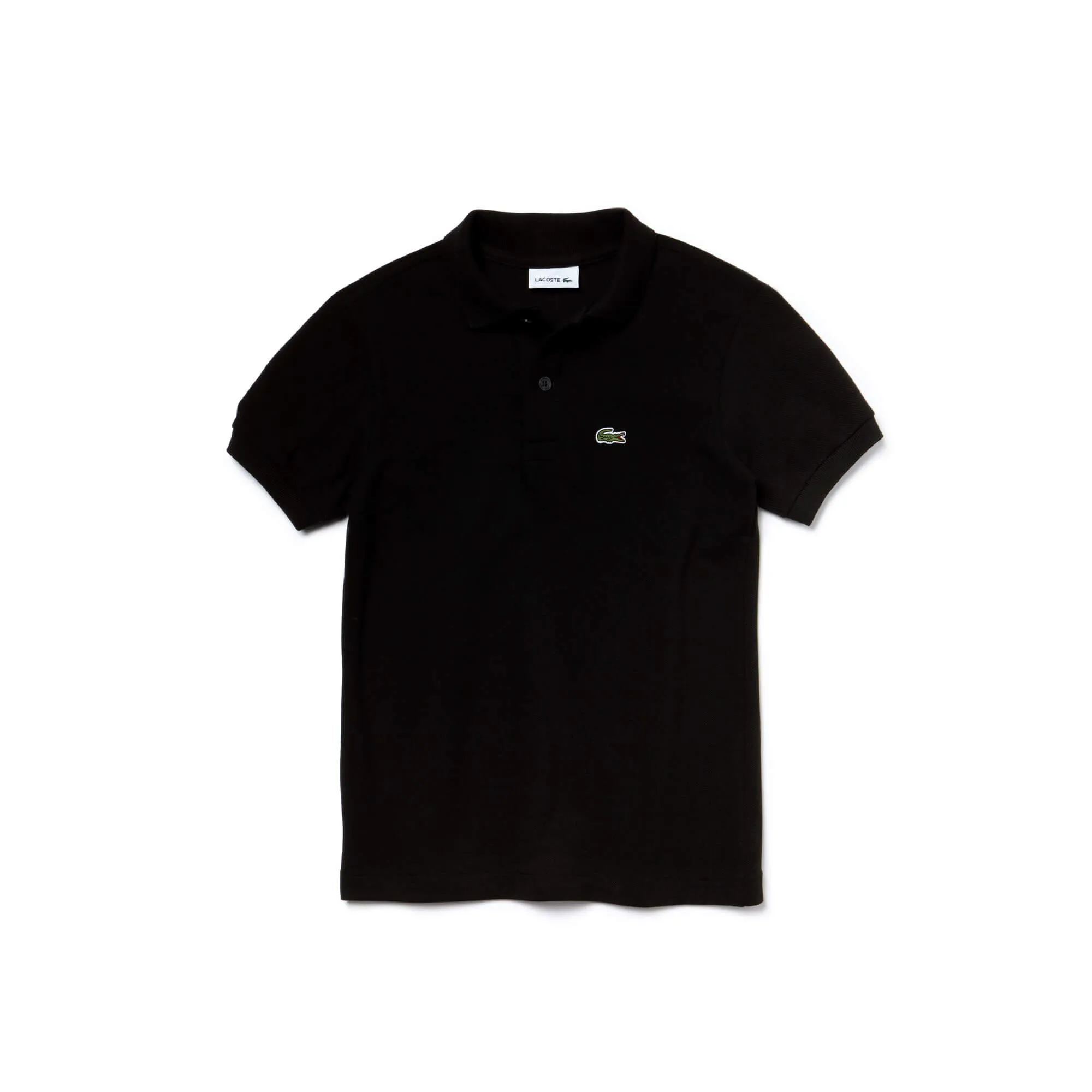 Детское поло Lacoste из хлопка Pique, черный, арт. PJ2909