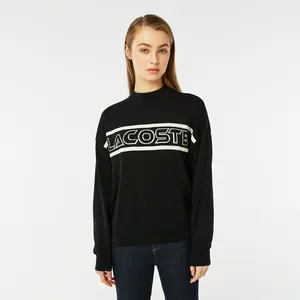 Женский свитер Lacoste с глубоким v-образным вырезом, черный, арт. AF2409