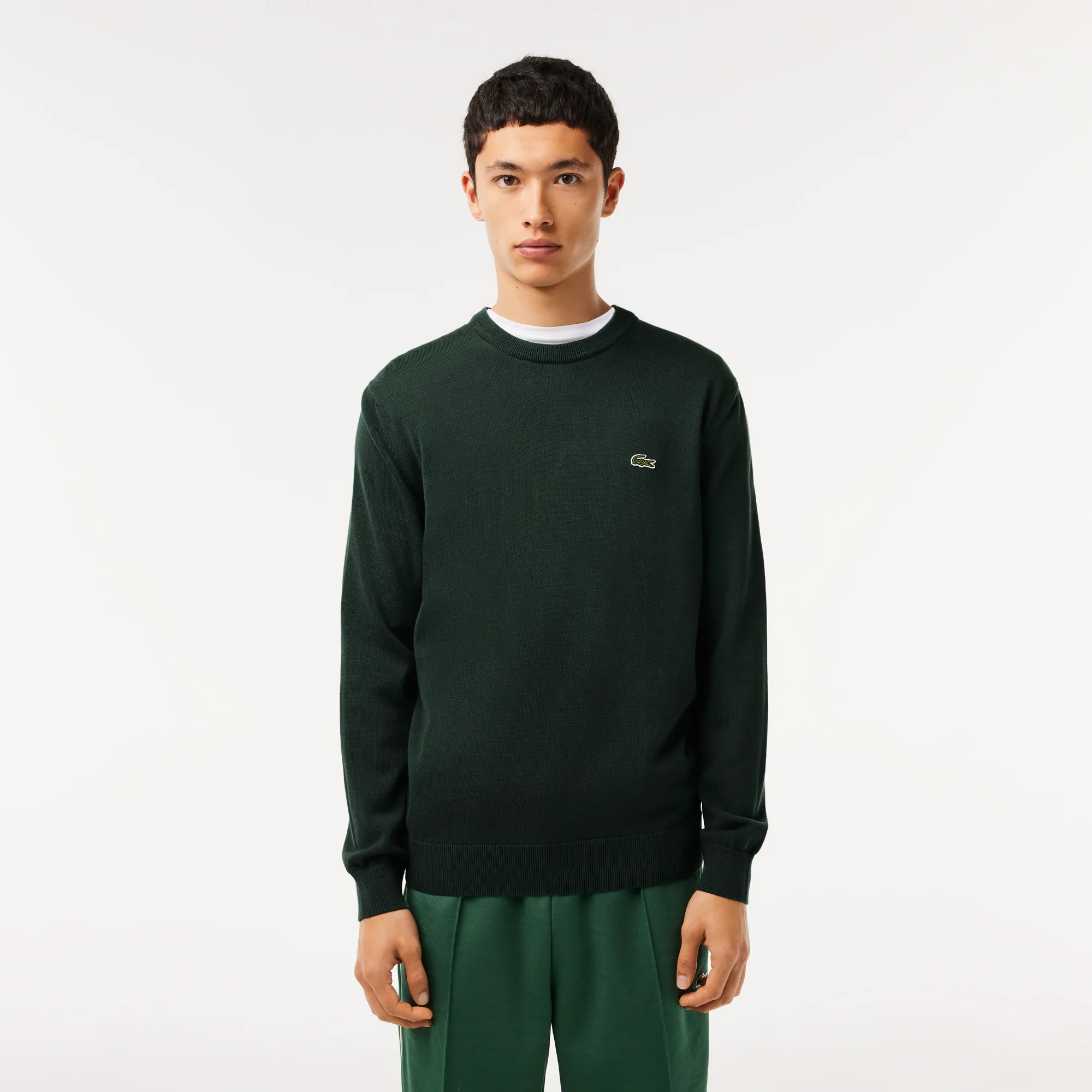 Мужской свитер Lacoste из органического хлопка, зеленый, арт. AH1985