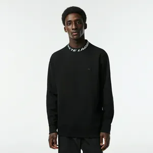Мужской свитшот Lacoste с узким воротом, черный, арт. SH5690