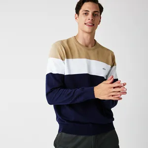 Мужской свитер Lacoste с круглым вырезом, синий, арт. AH2157
