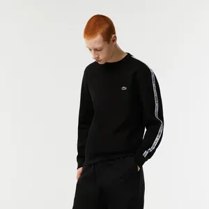 Мужской фланелевой свитшот Lacoste Classic Fit, черный, арт. SH5073