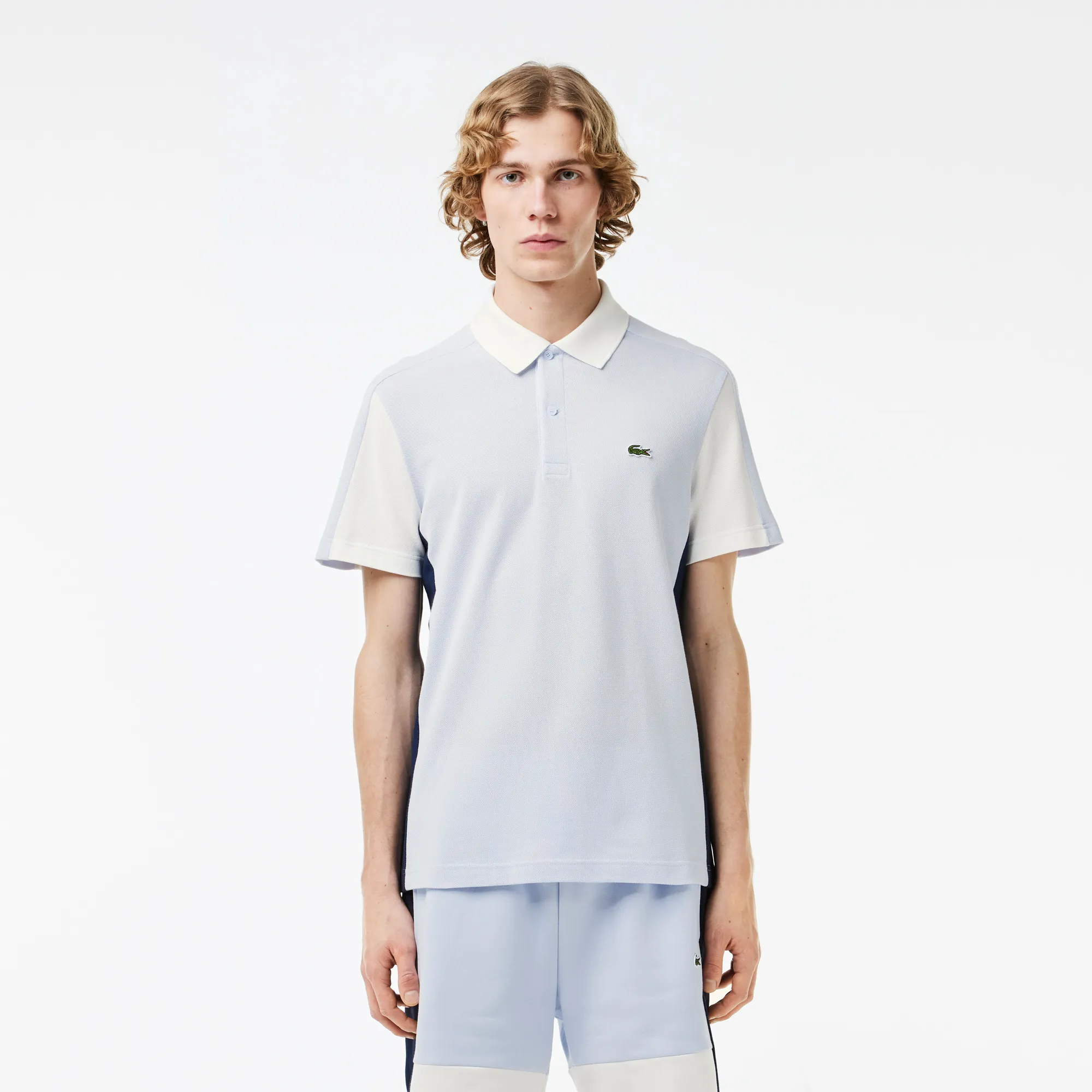 Мужское поло Lacoste из органического хлопка, голубой, арт. PH1302