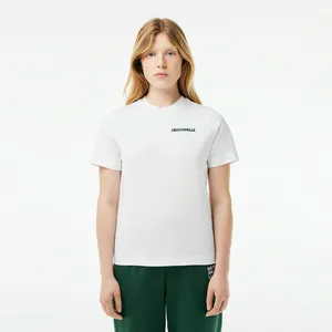 Женская хлопковая футболка Lacoste Relaxed Fit, белый, арт. TF7267