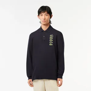 Мужское поло Lacoste L.12.12 с длинным рукавом, синий, арт. PH3462