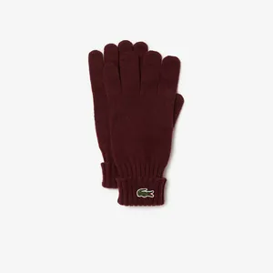 Шерстяные перчатки Lacoste Unisex, бордовый, арт. RV0452