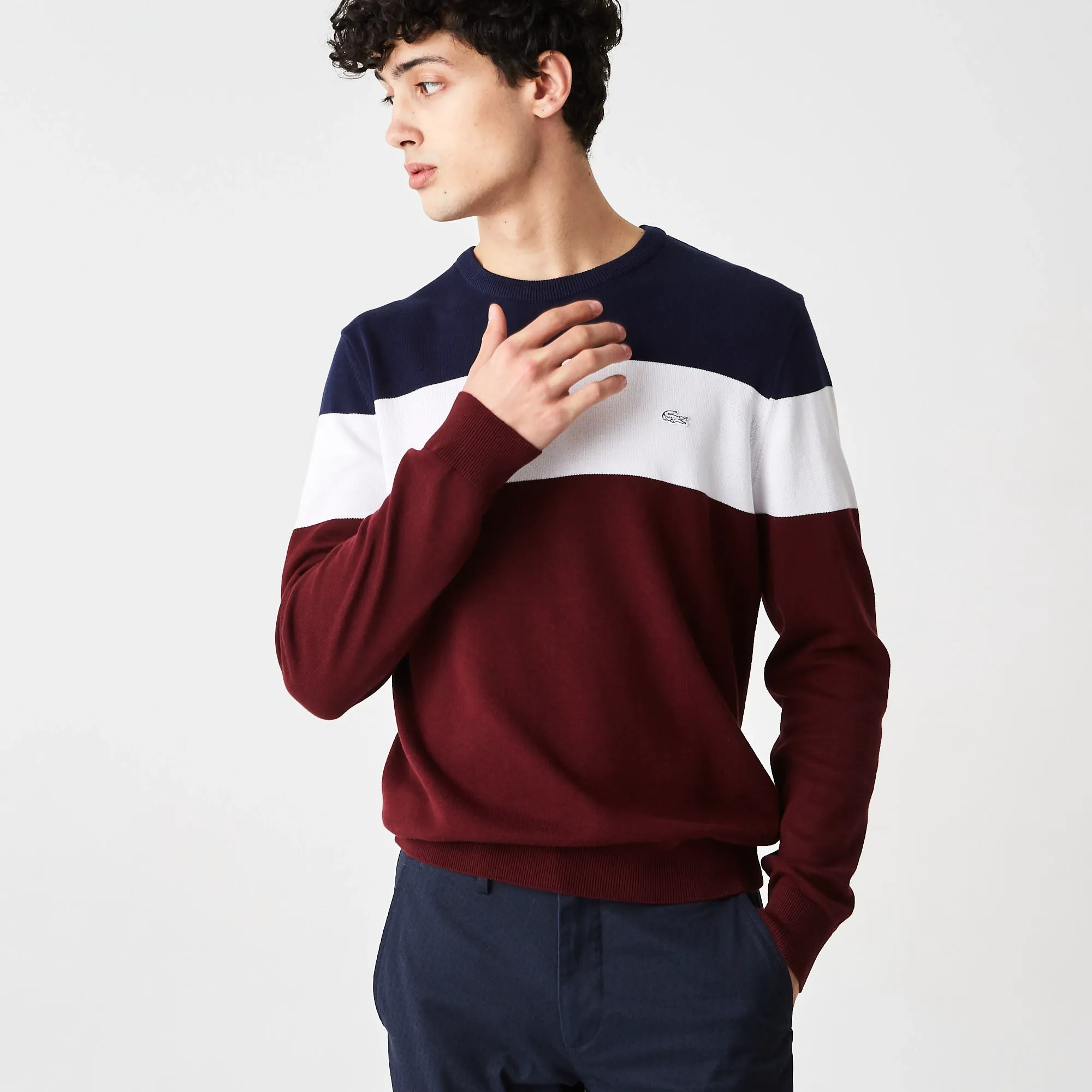 Мужской свитер Lacoste, синий, арт. AH2157