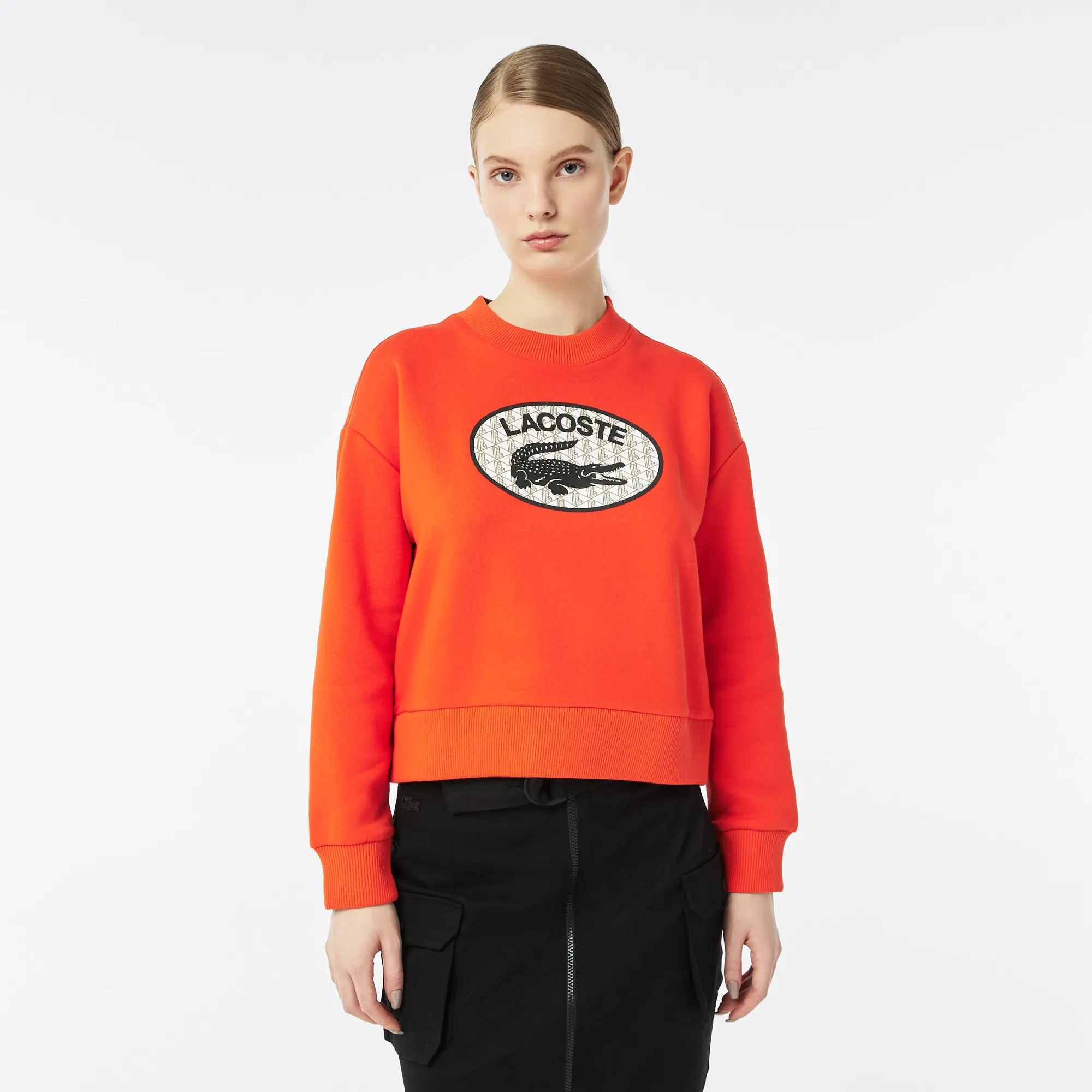 Женская толстовка Lacoste из смеси хлопка, красный, арт. SF2407