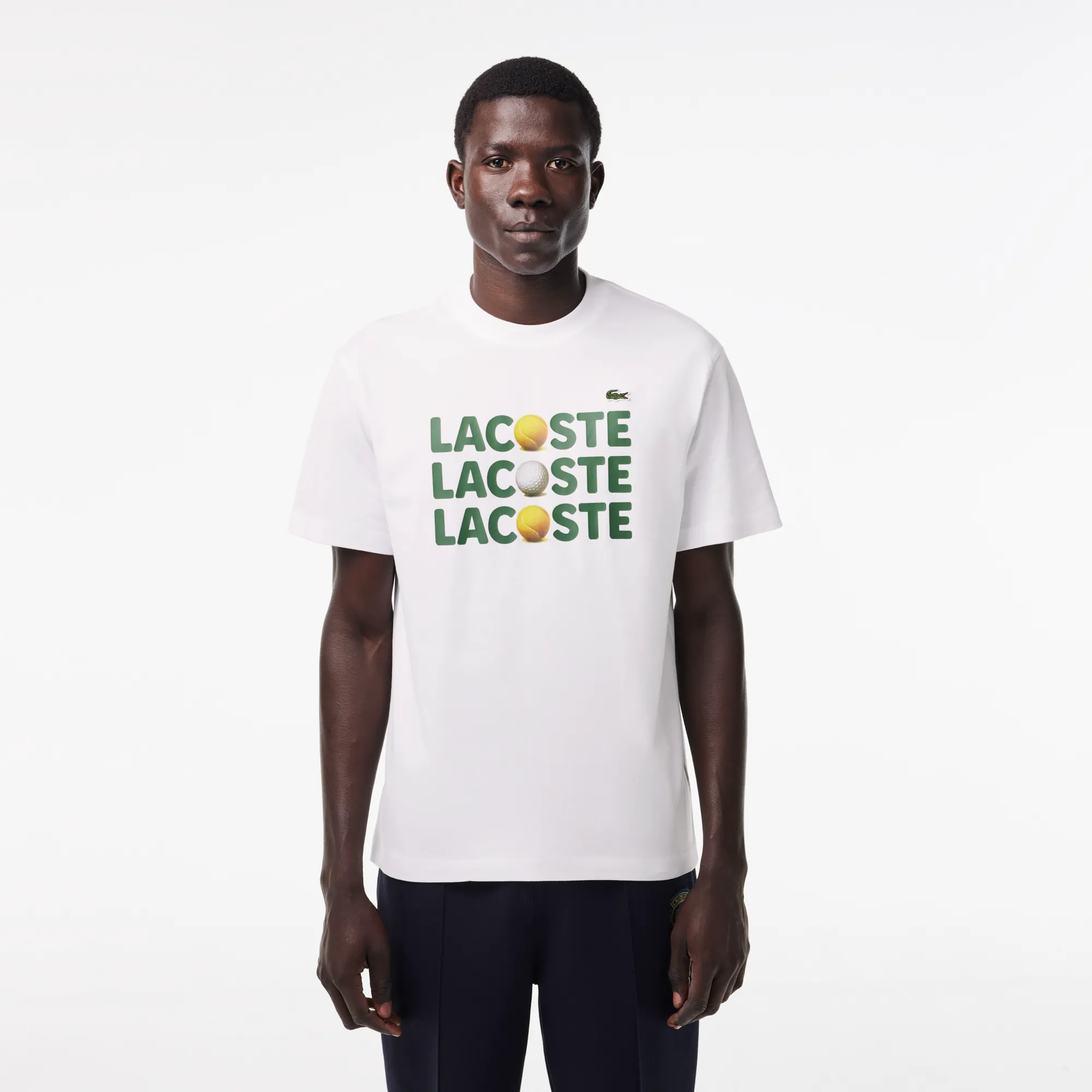 Мужская футболка Lacoste Regular Fit, белый, арт. TH7370