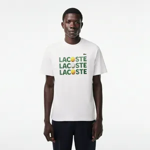 Мужская футболка Lacoste Regular Fit, белый, арт. TH7370