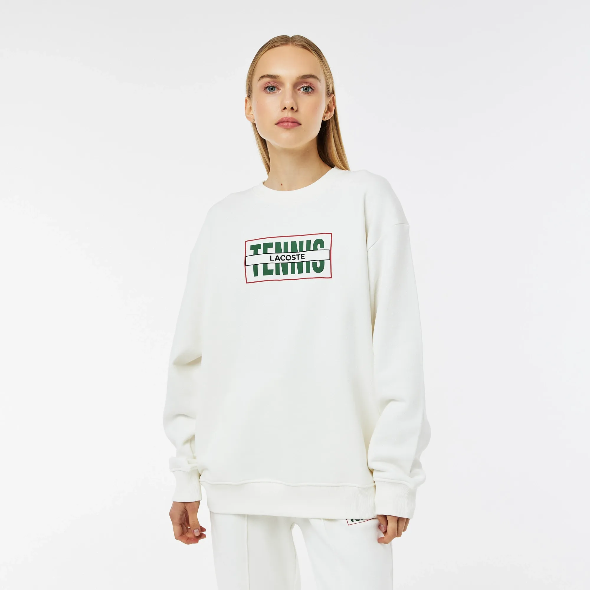 Женская толстовка Lacoste из органического хлопка, белый, арт. SF1605