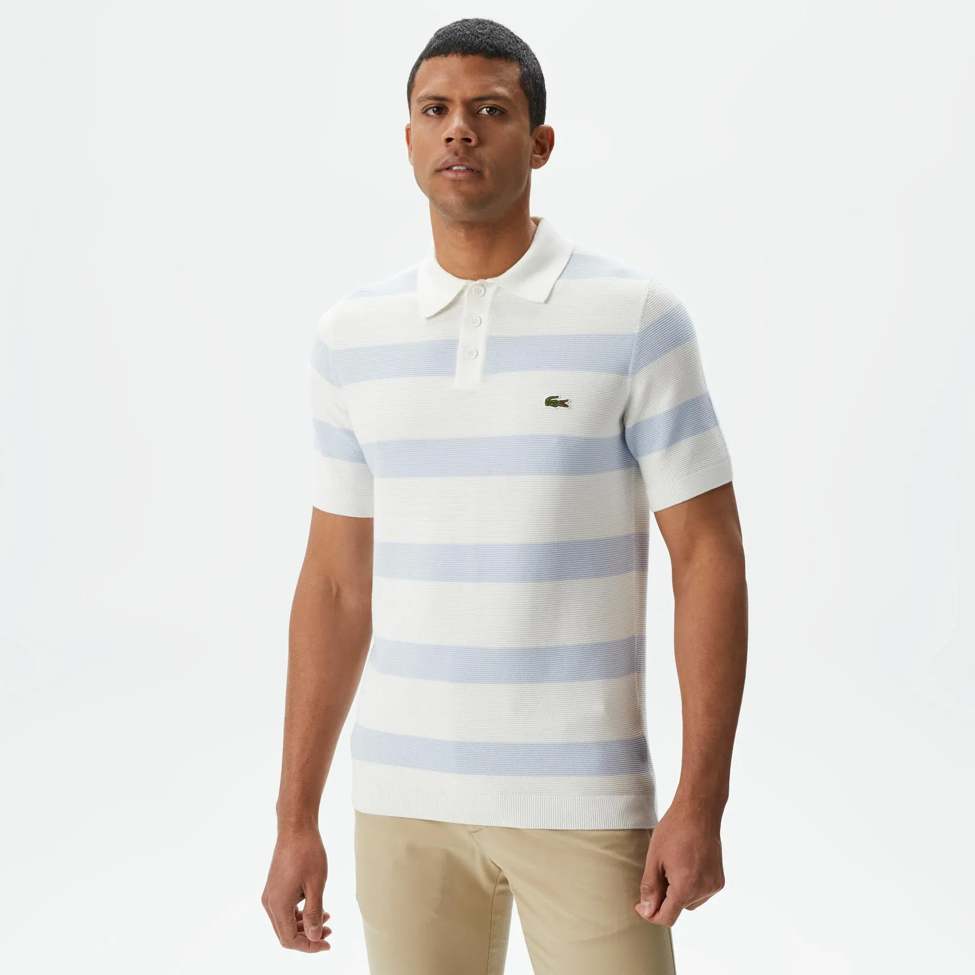 Мужское трикотажное поло Lacoste, голубой, арт. AH0411