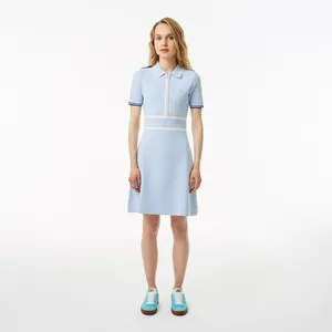 Платье Lacoste с воротником-поло, голубой, арт. EF0404
