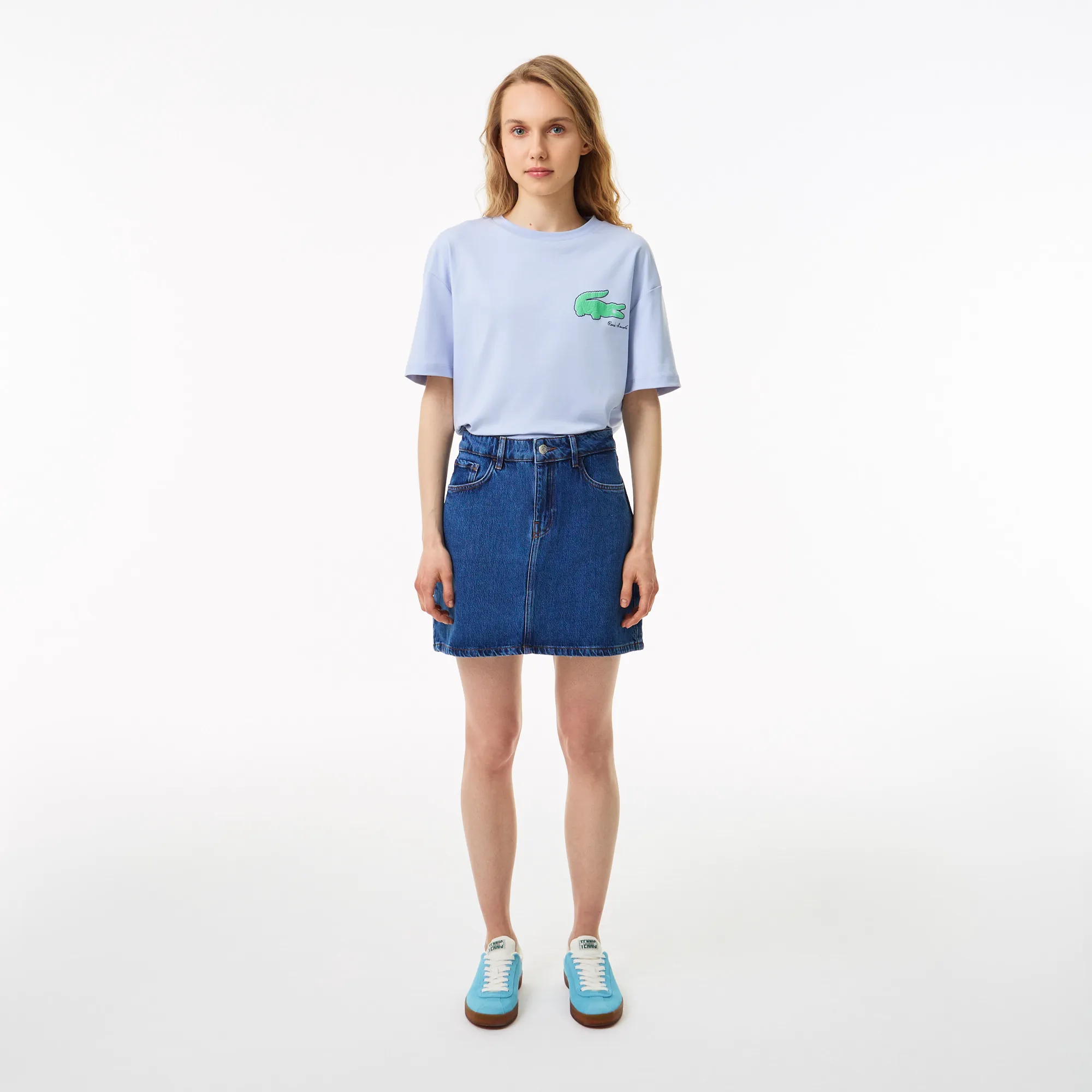 Женская юбка Lacoste Regular Fit, голубой, арт. JF0402