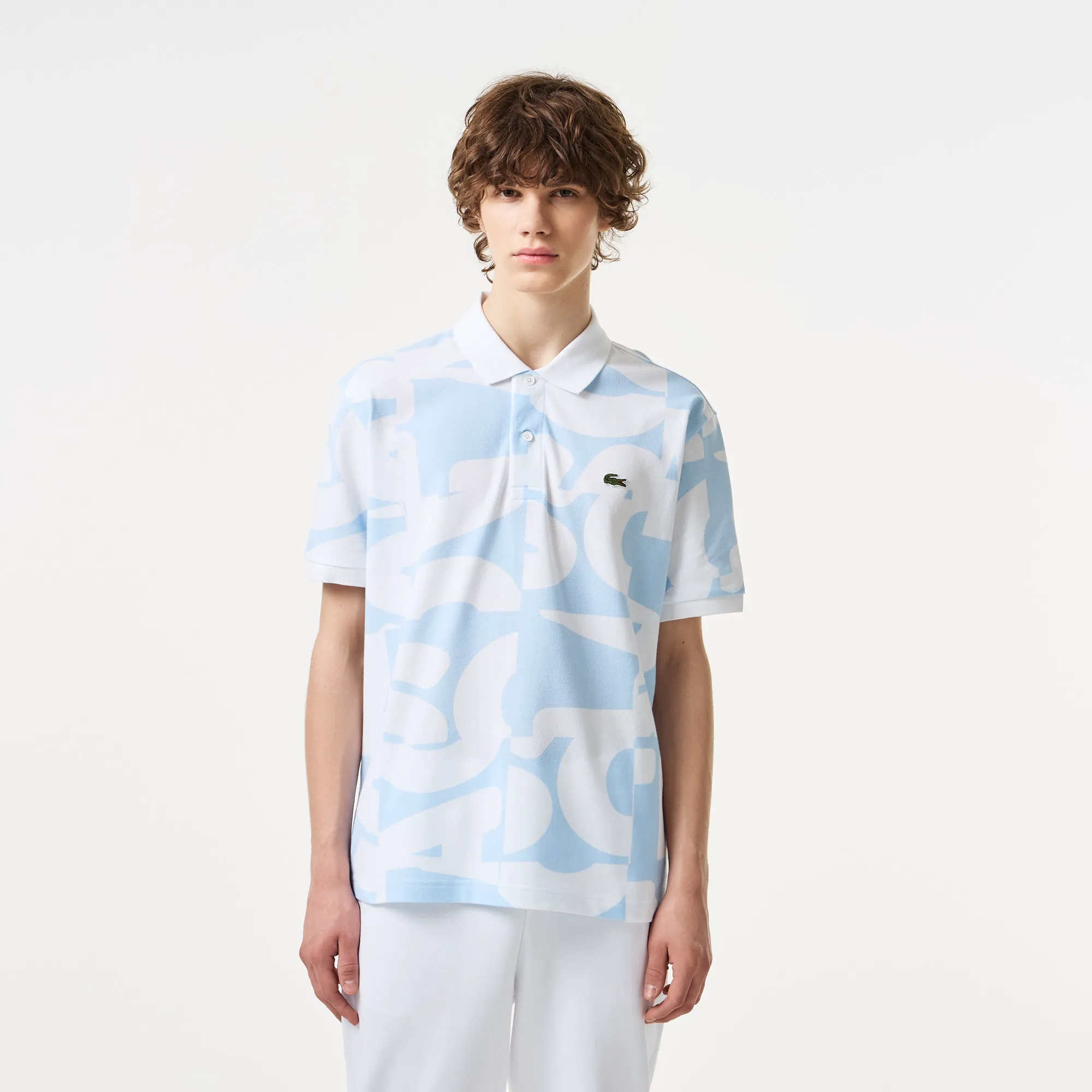 Мужское хлопковое поло Lacoste, голубой, арт. PH0401