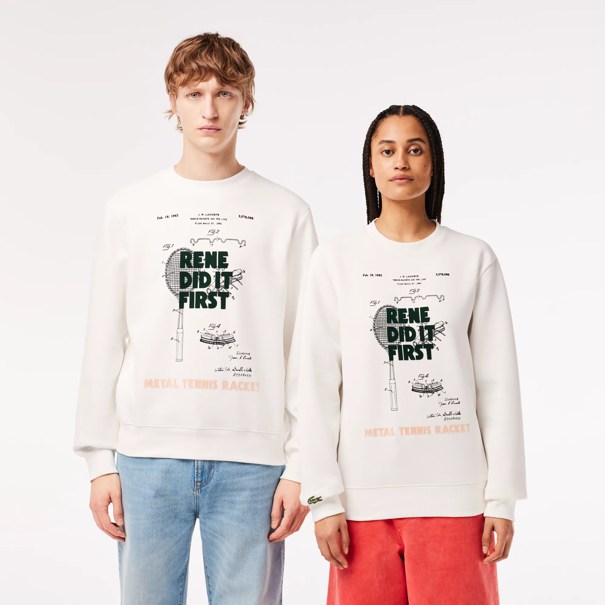 Толстовка Lacoste Unisex Patent Motif, белый, арт. SH0129