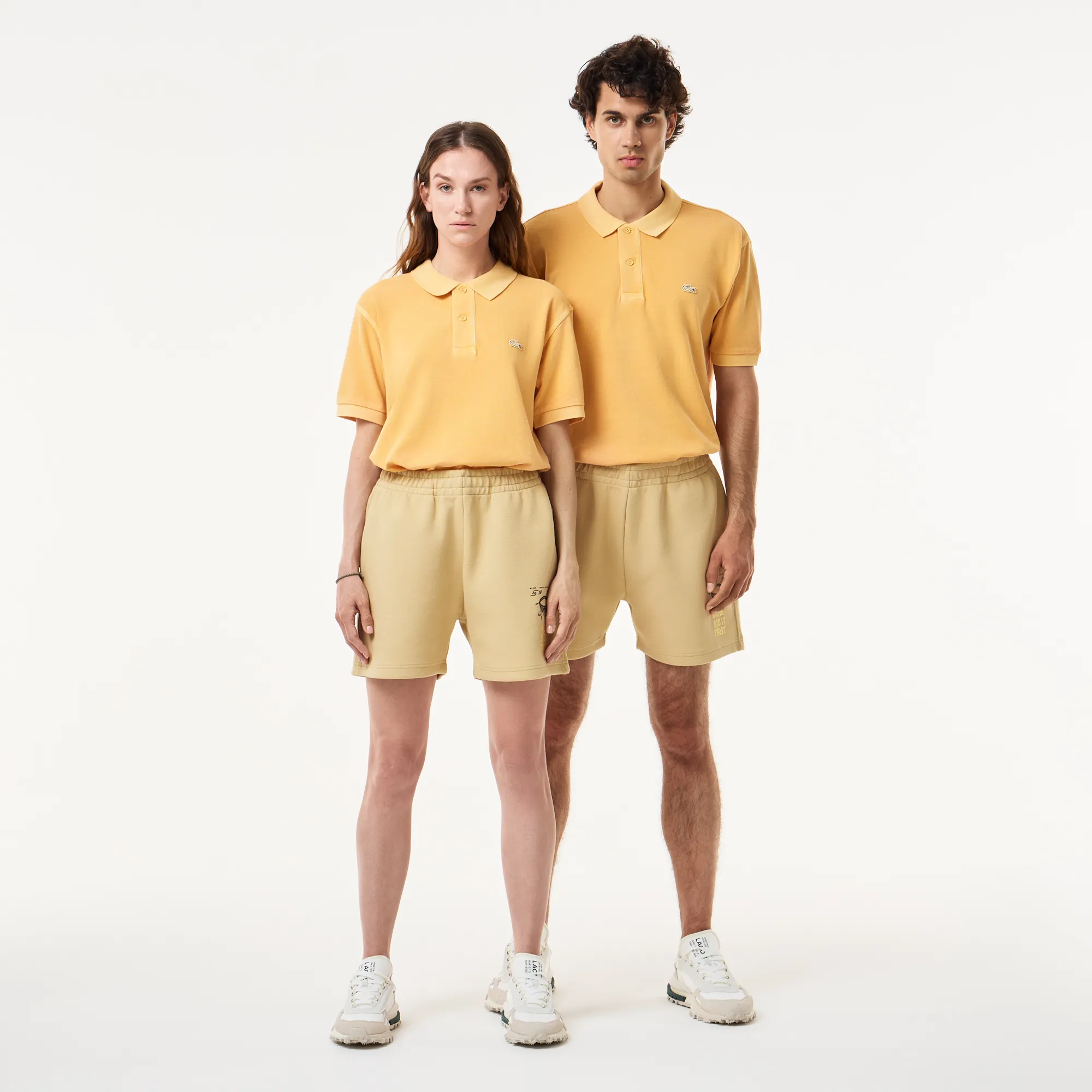 Шорты Lacoste Regular fit Unisex с двусторонним принтом, бежевый, арт. GH0522