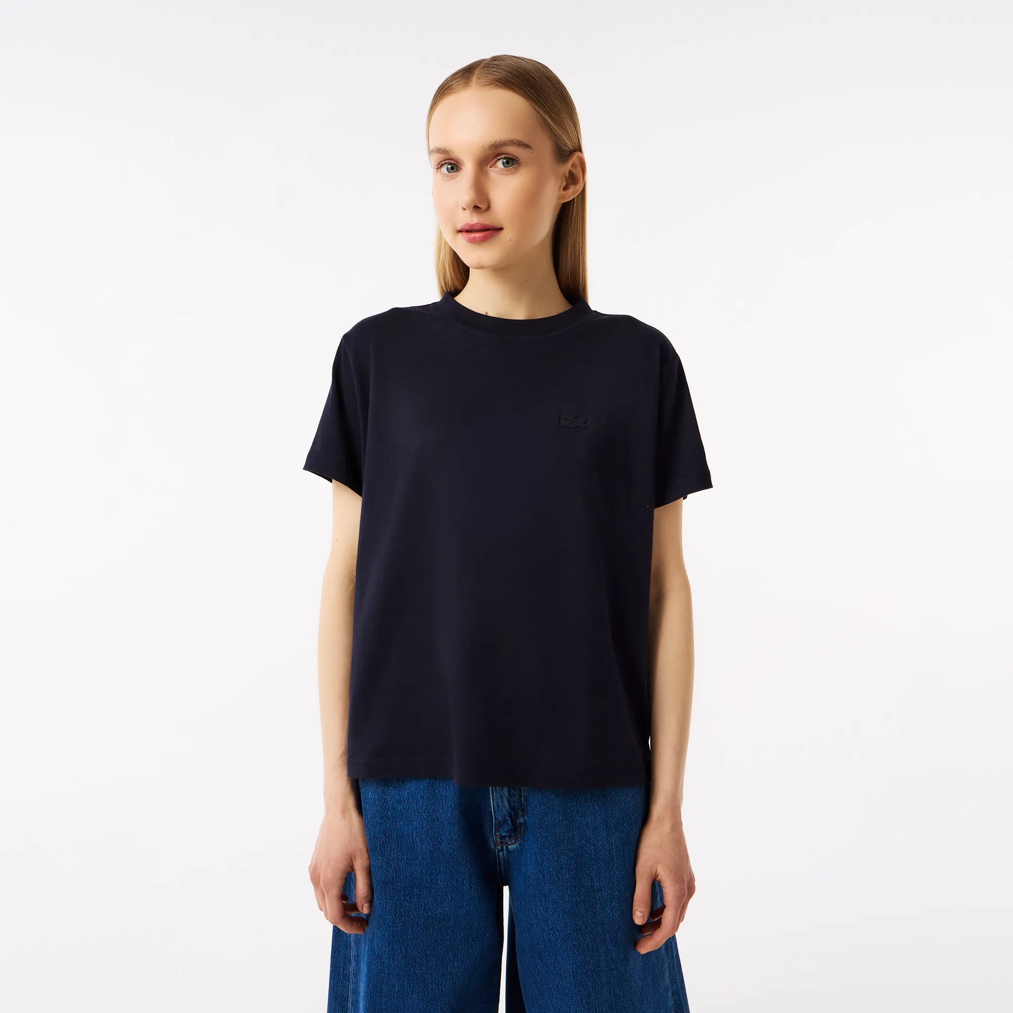 Женская футболка Lacoste SPORT из органического хлопка, синий, арт. TF0404