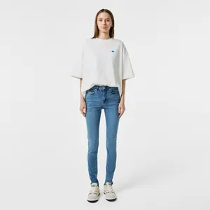 Женские джинсы Lacoste Skinny Fit с высокой талией, голубой, арт. HF0250