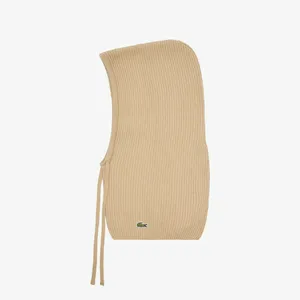 Вязаная шапка-балаклава Lacoste, бежевый, арт. RB2503
