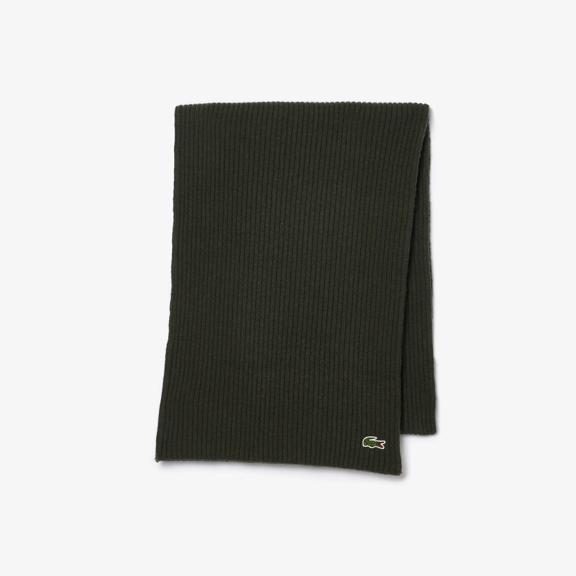 Шерстяной шарф Lacoste, хаки, арт. RE0058