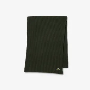 Шерстяной шарф Lacoste, хаки, арт. RE0058