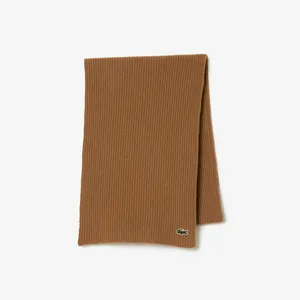 Шерстяной шарф Lacoste Unisex, коричневый, арт. RE0058