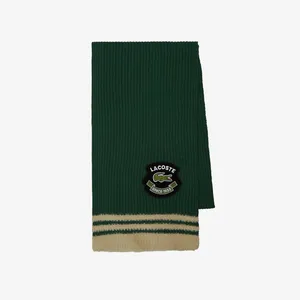 Шарф Lacoste Unisex из смеси хлопка, зеленый, арт. RE2511