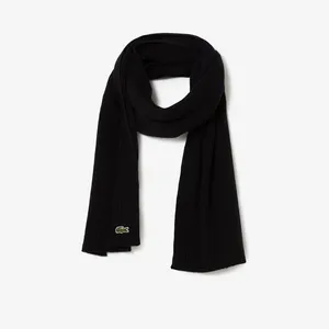 Шерстяной шарф Lacoste Унисекс, черный, арт. RE0058