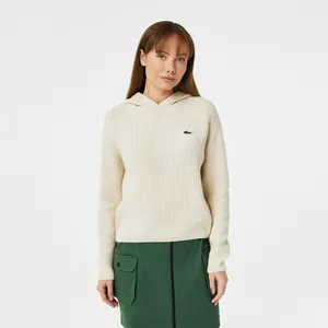 Женское худи Lacoste с капюшоном, белый, арт. AF2416