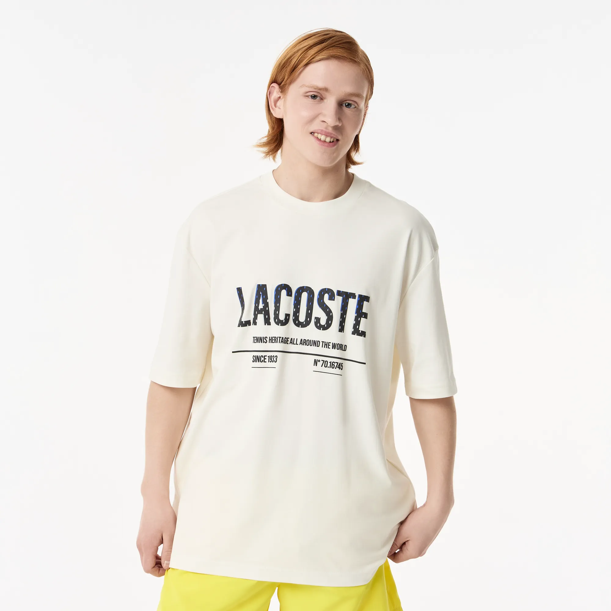 Мужская футболка Lacoste, белый, арт. TH0506R
