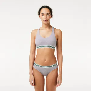 Женское нижнее бельё Lacoste из эластичного хлопка, серый, арт. 8F1333