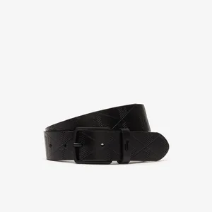 Кожаный ремень Lacoste Monogram, черный, арт. RC4093