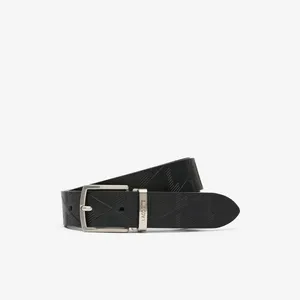 Подарочный набор Lacoste из гладкого кожаного ремня и 2 пряжек, черный, арт. RC4081